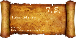 Tuba Sára névjegykártya