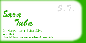 sara tuba business card